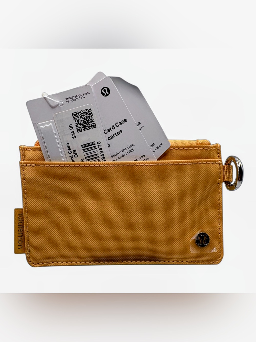 NWT Lululemon Clippable Card Case Rock Melon Silver SOLD OUT ONLINE